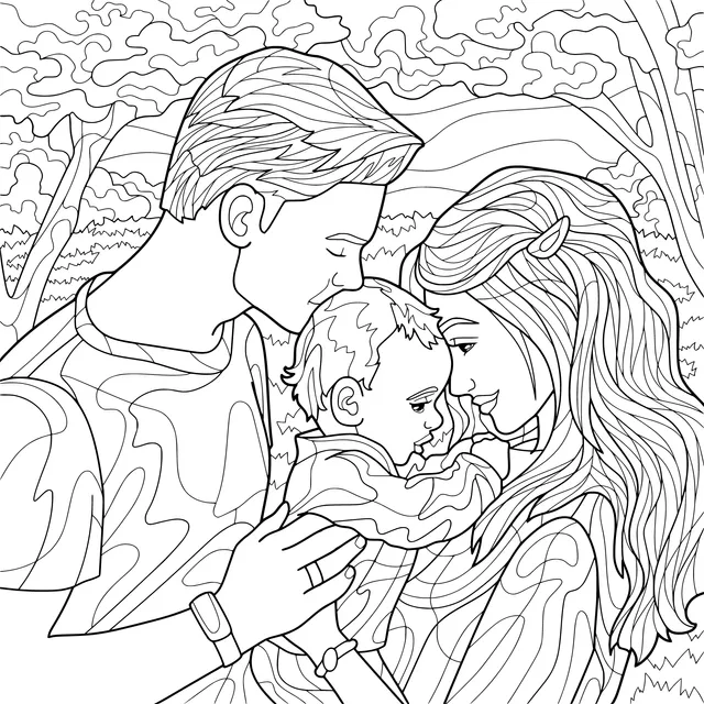 A Warm Family Moment in the Park