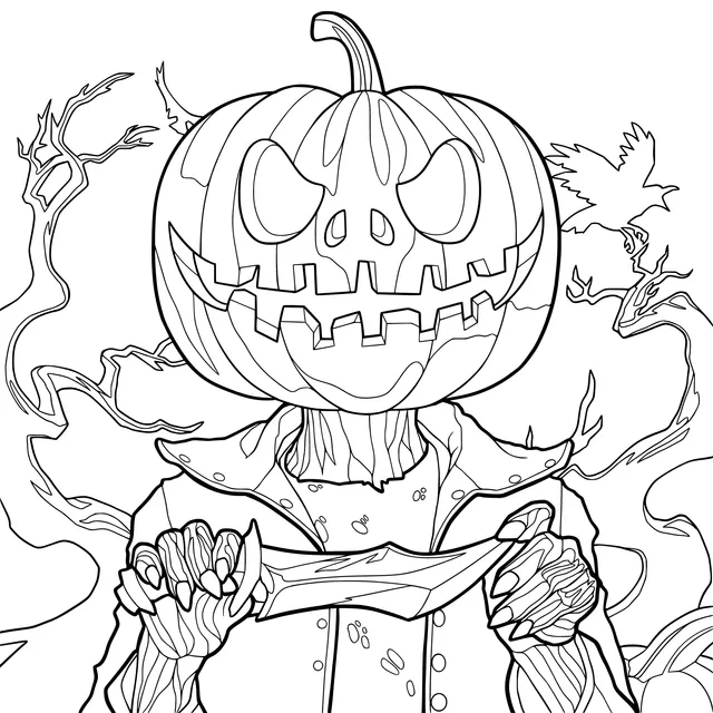 Pumpkin - Head Character Illustration