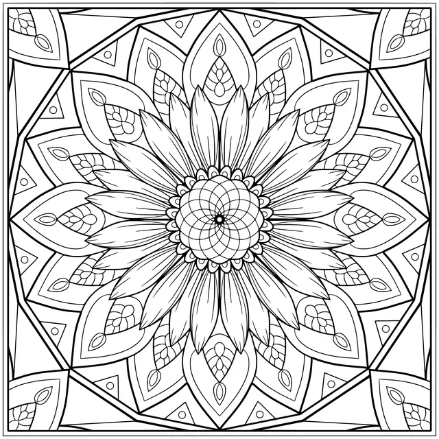 Colorful Floral Mandala Pattern