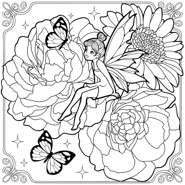 Fairy among the Flowers