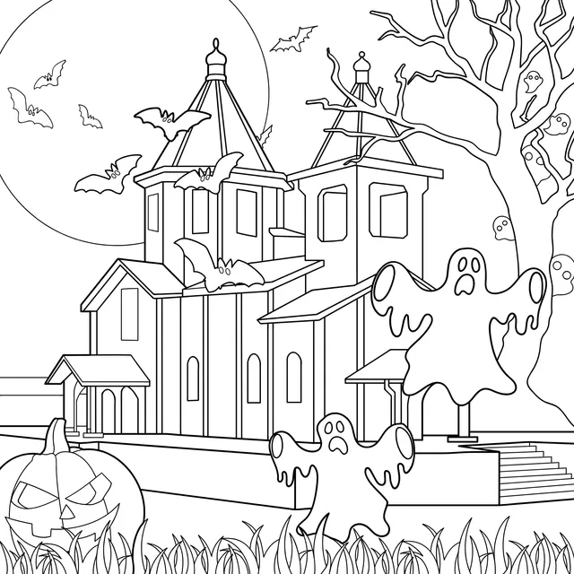 Halloween Fantasy Haunted - house Scene