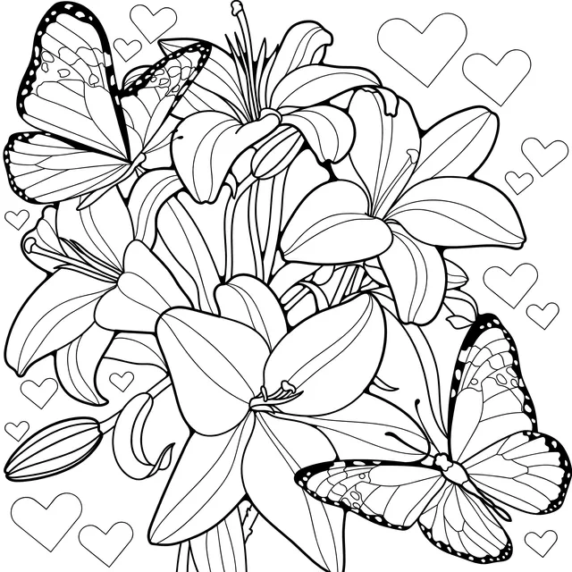 Lilies and Butterflies