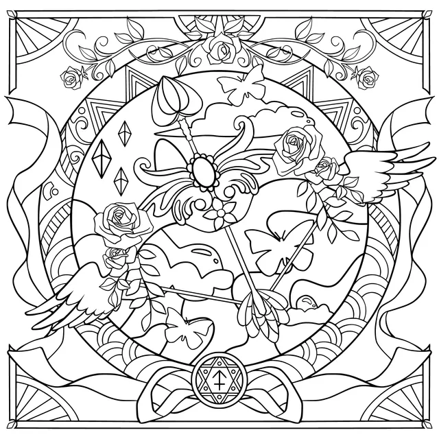 Fantasy Floral and Flying - Bird Decorative Pattern