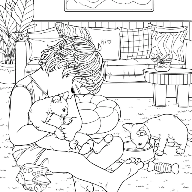 A Warm Moment with Pets