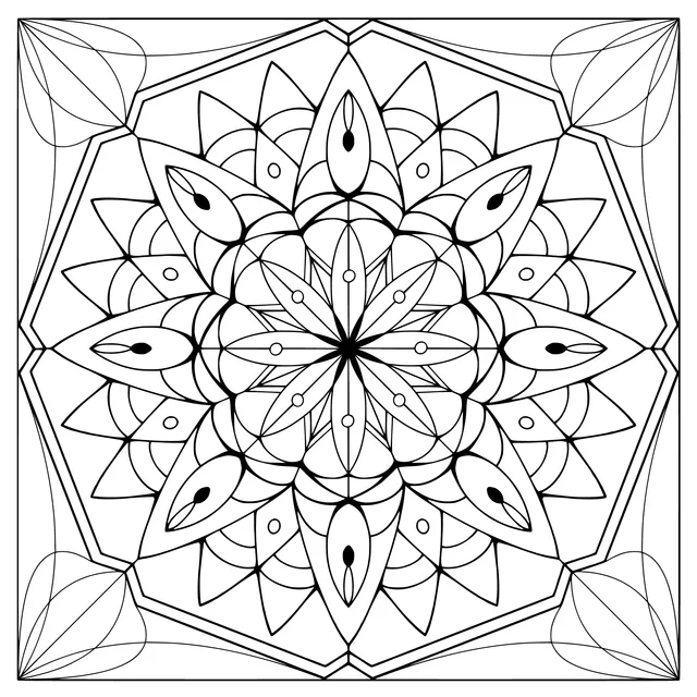Colorful Geometric Mandala Pattern