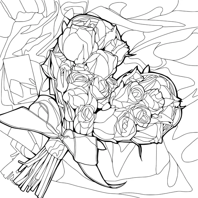 A Bouquet of Colorful Roses
