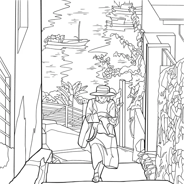 Walking in a Seaside Alley