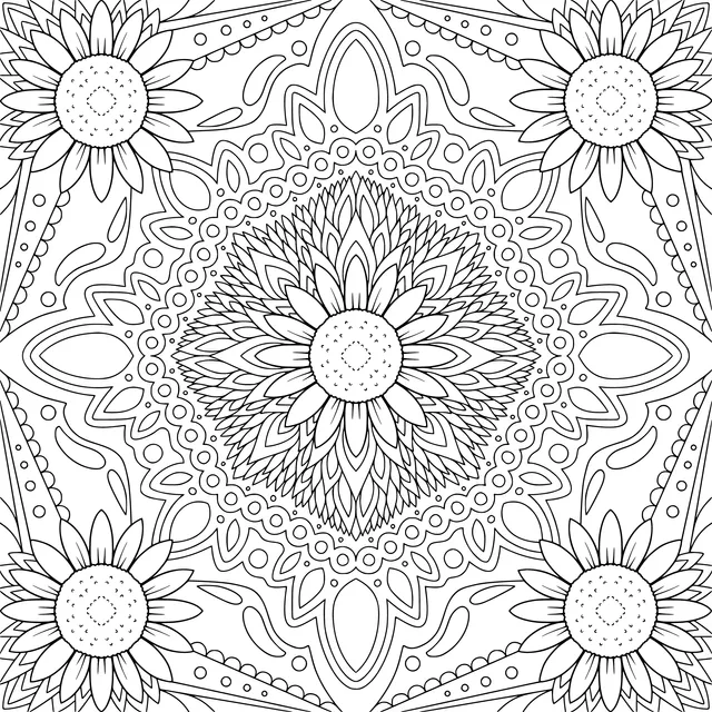 Colorful Floral Mandala Pattern