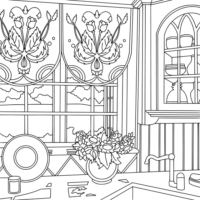 Cozy Kitchen Window View