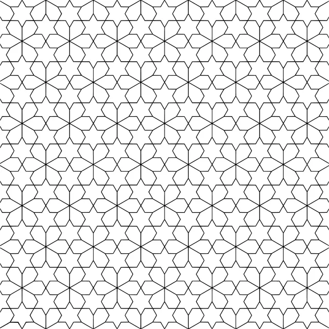 Colorful Star - shaped Geometric Pattern