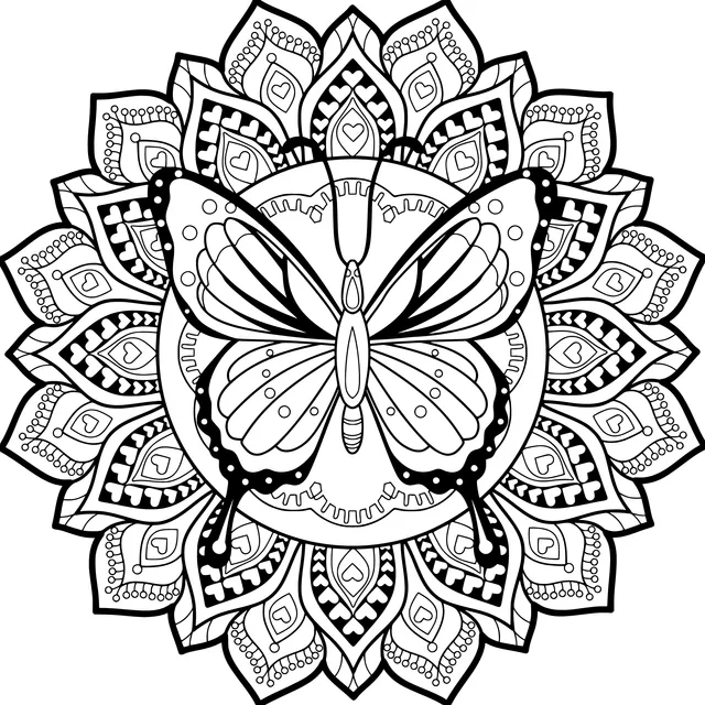 Butterfly Mandala Pattern