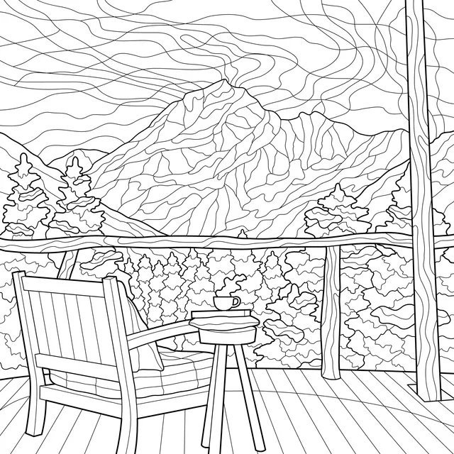 A Cozy Moment on the Mountain Terrace