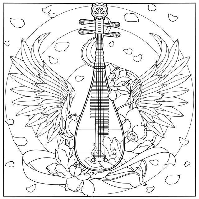 Pipa illustration with wings