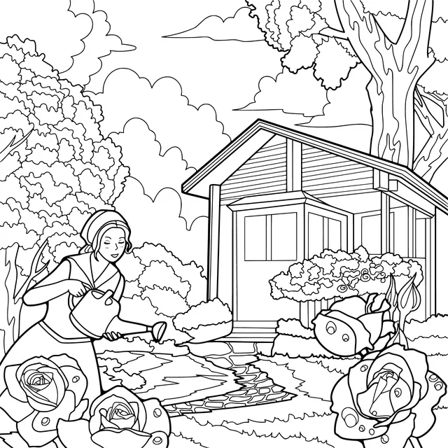 Lady in the Garden