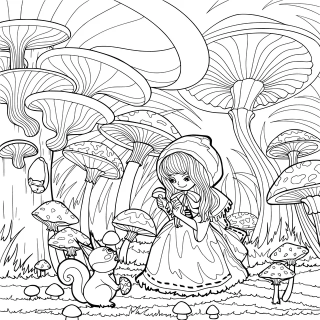 Little Red - Riding Hood in the Mushroom Forest