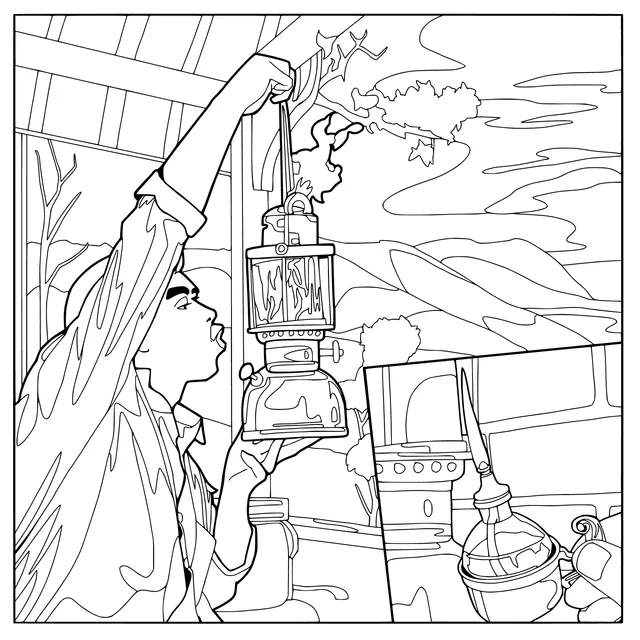 Lighting a Kerosene Lamp