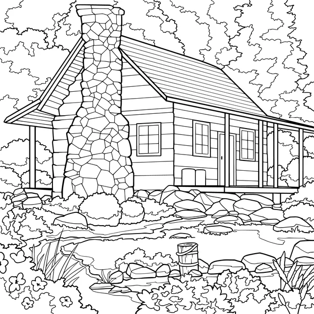 Log Cabin in the Woods