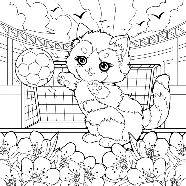 Kitten Playing Football
