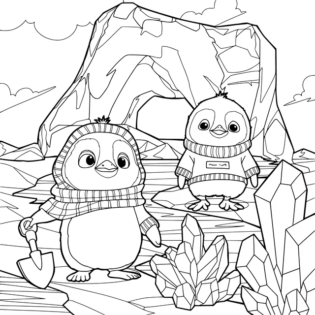 Penguin Pals on the Ice - field