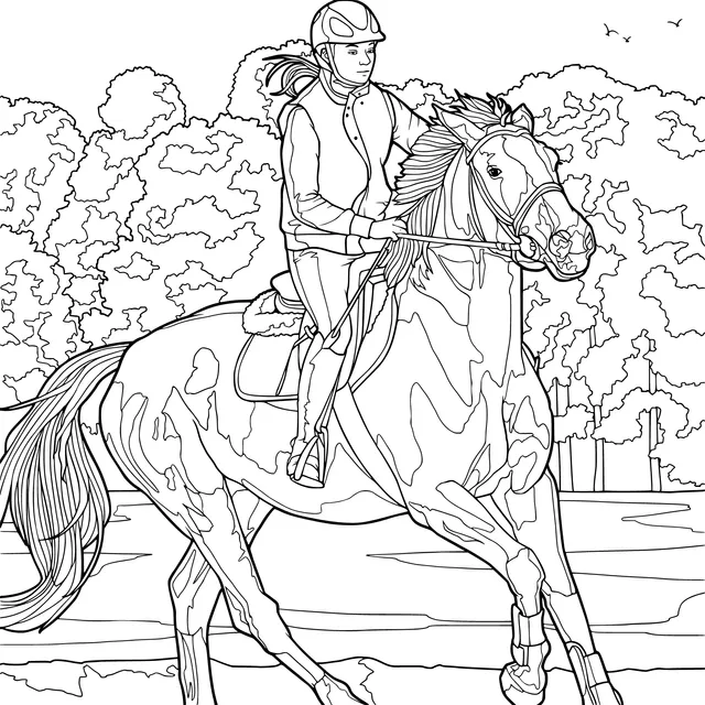 Woman riding a horse