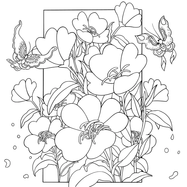 Flowers and Butterflies