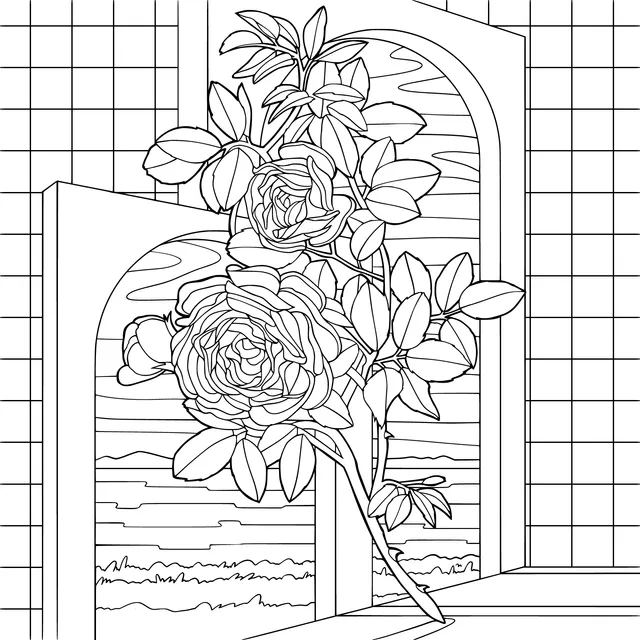 Yellow Roses by the Window