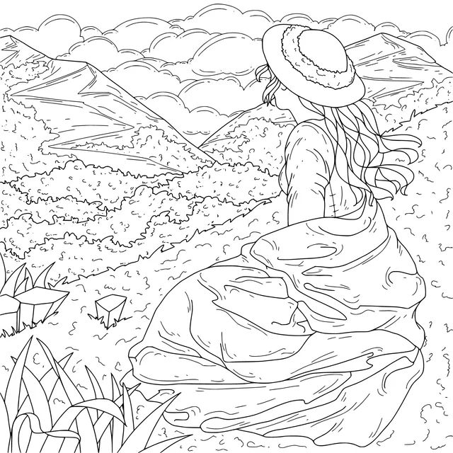 Woman enjoying the scenery