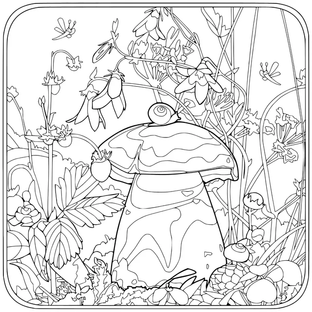 Mushroom and the Vitality in the Garden