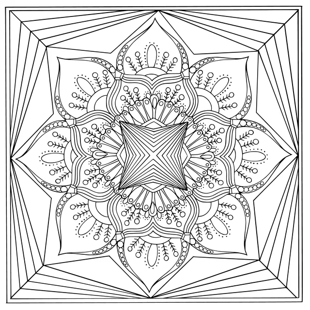 Colorful Geometric Mandala Pattern