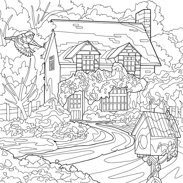 Scenery of a Country Cottage