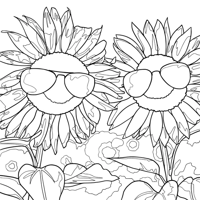 Sunflowers Wearing Sunglasses