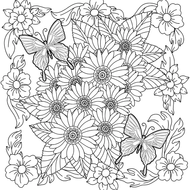Flowers and Butterflies