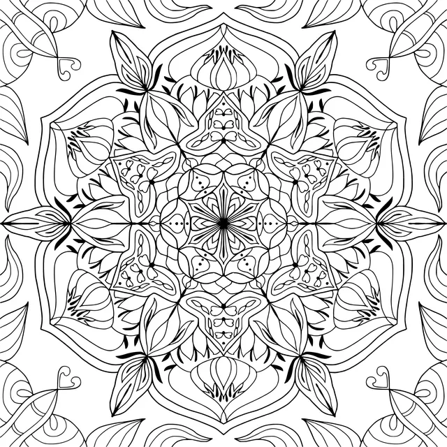 Colorful Floral Mandala Pattern