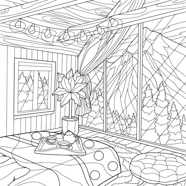 Cozy mountain - side bedroom