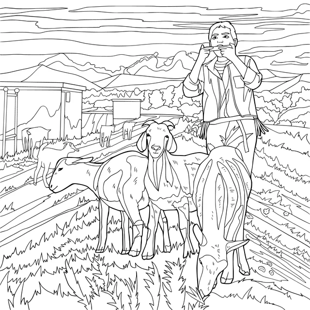 Man Playing Harmonica on the Ranch