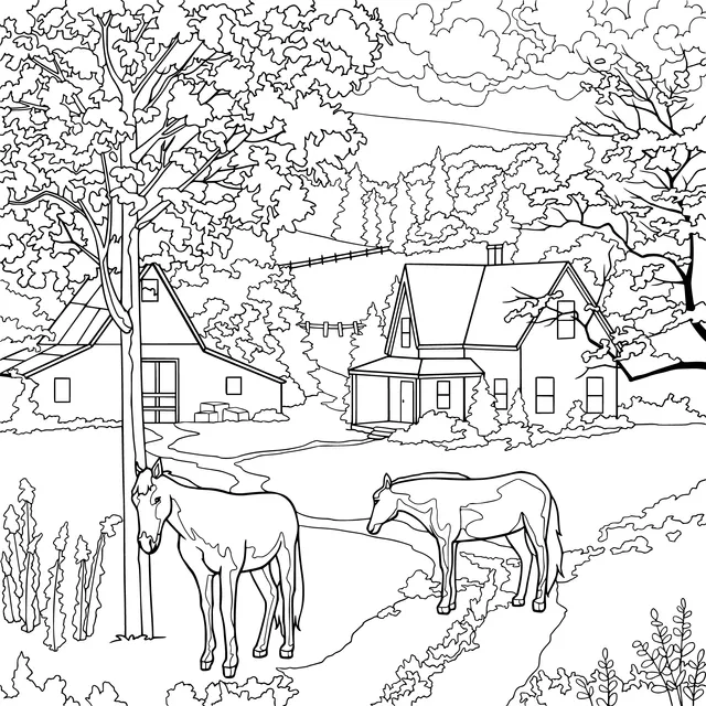Rural Autumn Pasture Scene