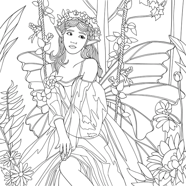 The Flower Fairy in the Forest