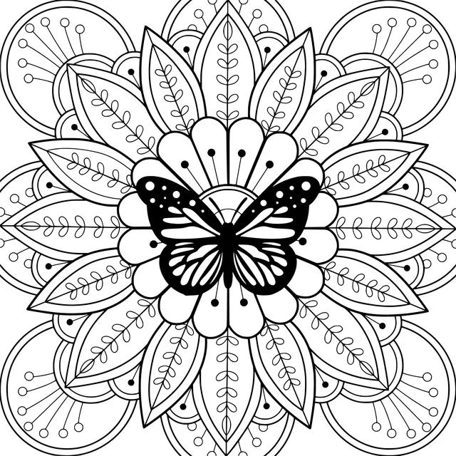 Butterfly Mandala Pattern