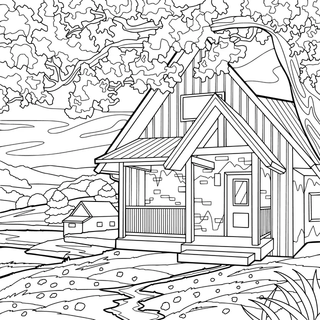 Rural Cottage Scenery