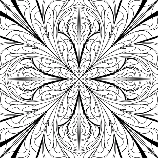 Gorgeous and colorful symmetrical pattern