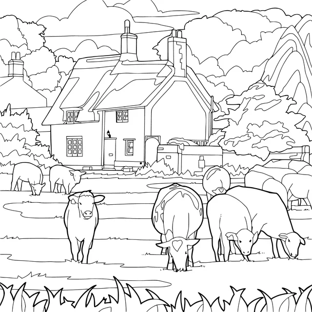 Rural pasture scene