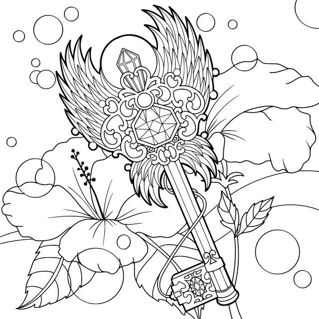 Dreamy Magic Wand and Flowers