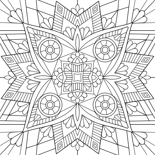 Colorful Geometric Mandala Pattern