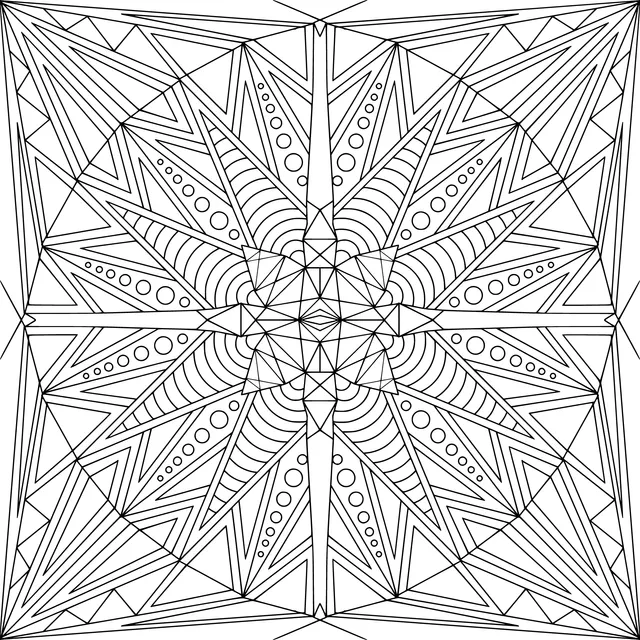 Colorful Geometric Symmetrical Pattern