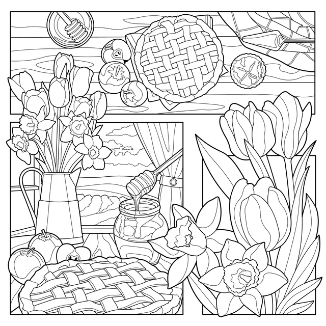 Spring Desserts and Flowers