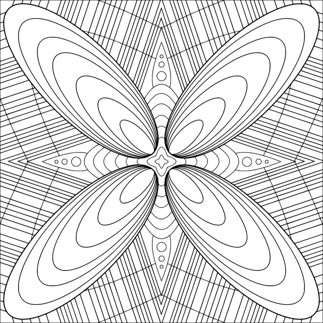 Colorful Symmetrical Geometric Pattern