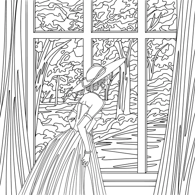Vintage Lady by the Window