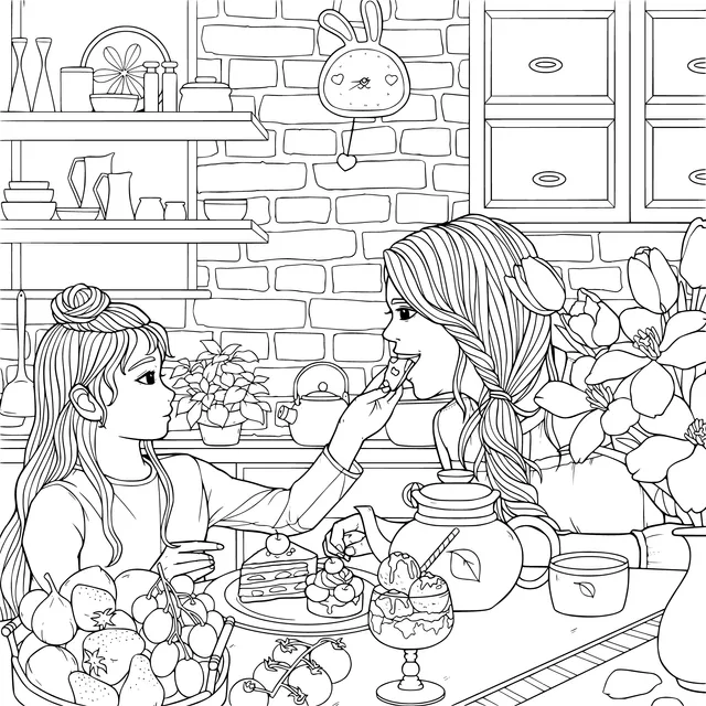 Mother - daughter tea - time sharing