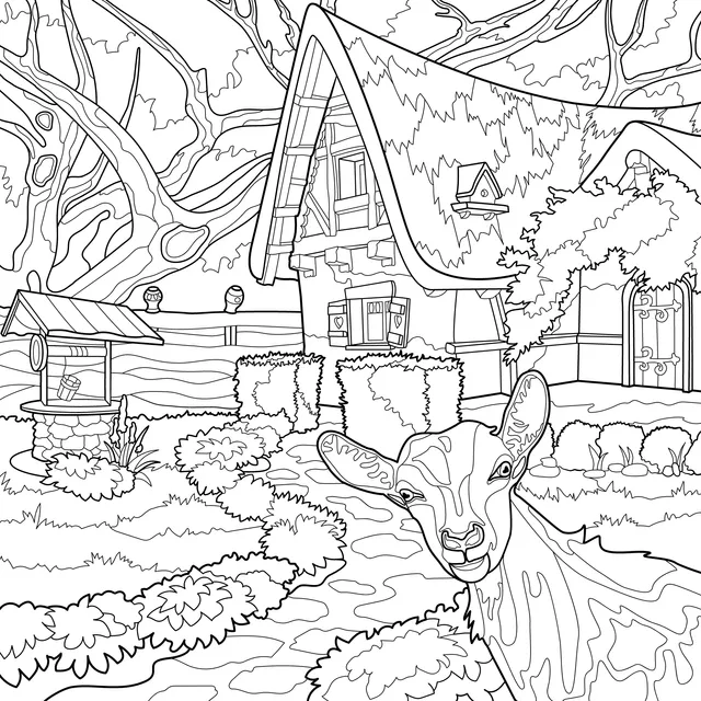 Goat beside the Country Cottage
