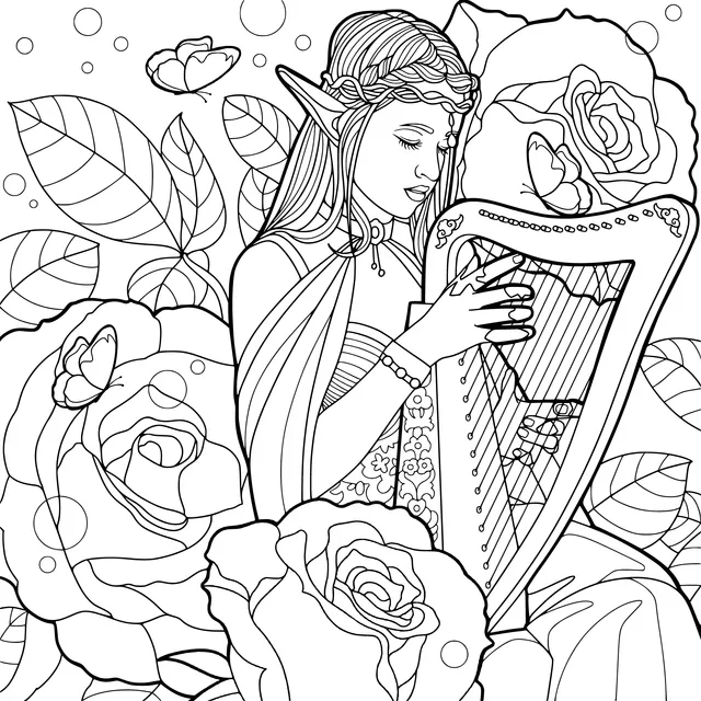 The Fairy Playing the Harp